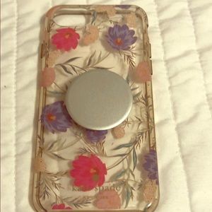 Kate spade iPhone 7/8 case with pop socket